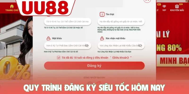 Quy trình đăng ký siêu tốc hôm nay