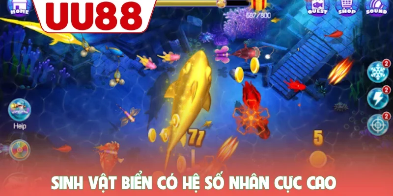 Sinh vật biển có hệ số nhân cực cao