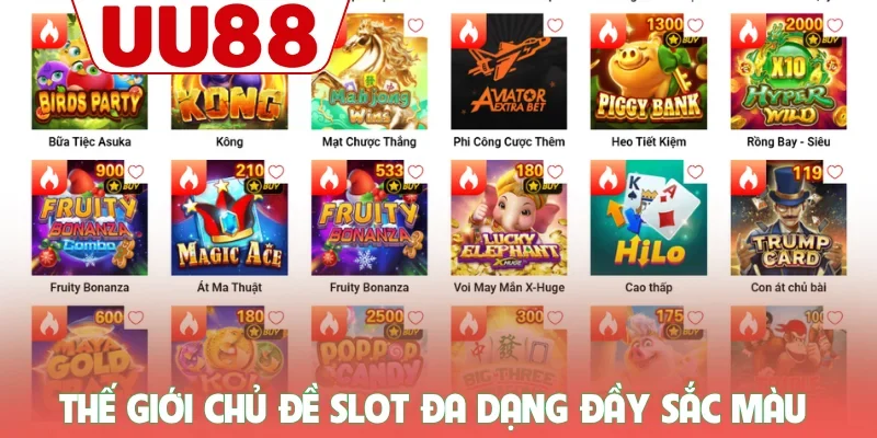 Thế giới chủ đề slot đa dạng đầy sắc màu
