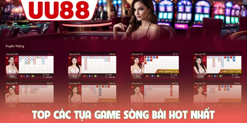 Top các tựa game sòng bài hot nhất